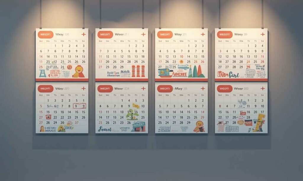 Calendar View of the Four-Week Interval