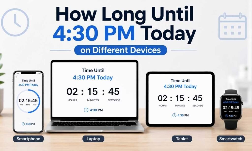 How Long Until 4:30 PM Today on Different Devices