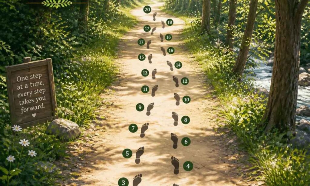Twenty Average Walking Steps