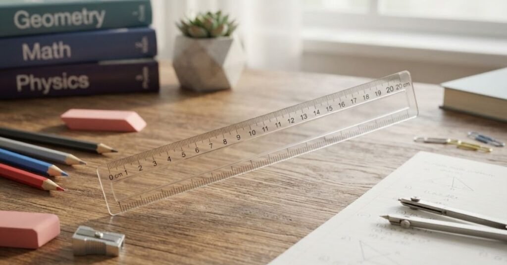 A Standard 20 cm School Ruler