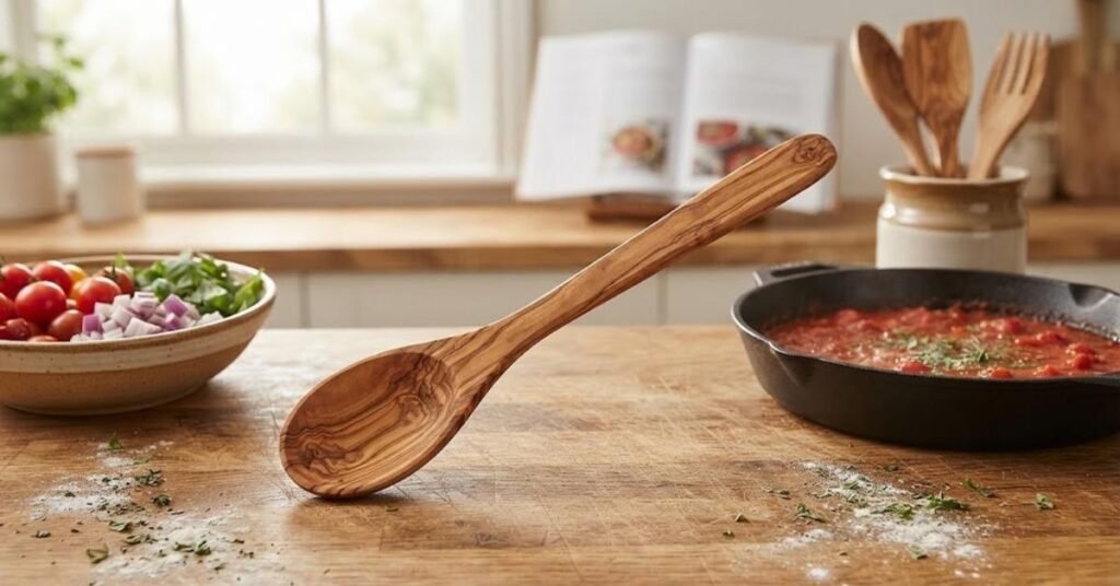 A Wooden Cooking Spoon