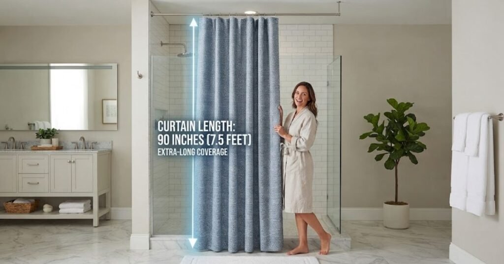 Extra-Long Shower Curtains